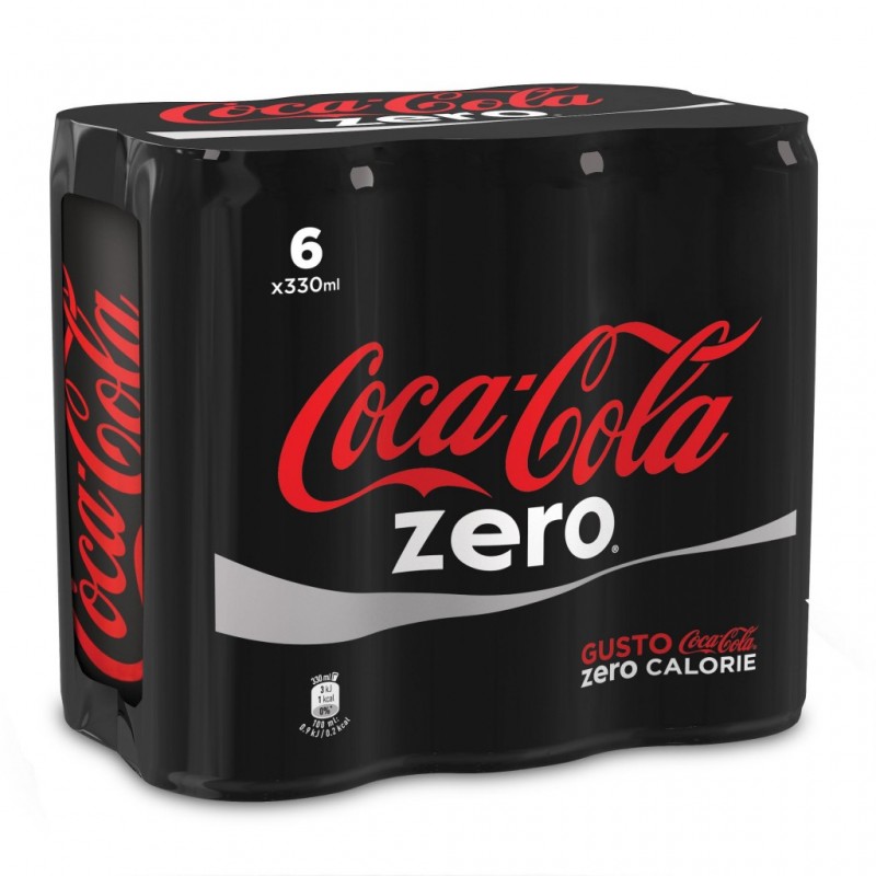 Coca-Cola Zero calorie lattine 6x330cl