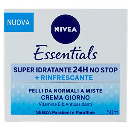 Nivea Essentials Super Idratante 24H Rinfrescante, Crema Giorno Viso per Pelli da Normali a Miste 50 ml
