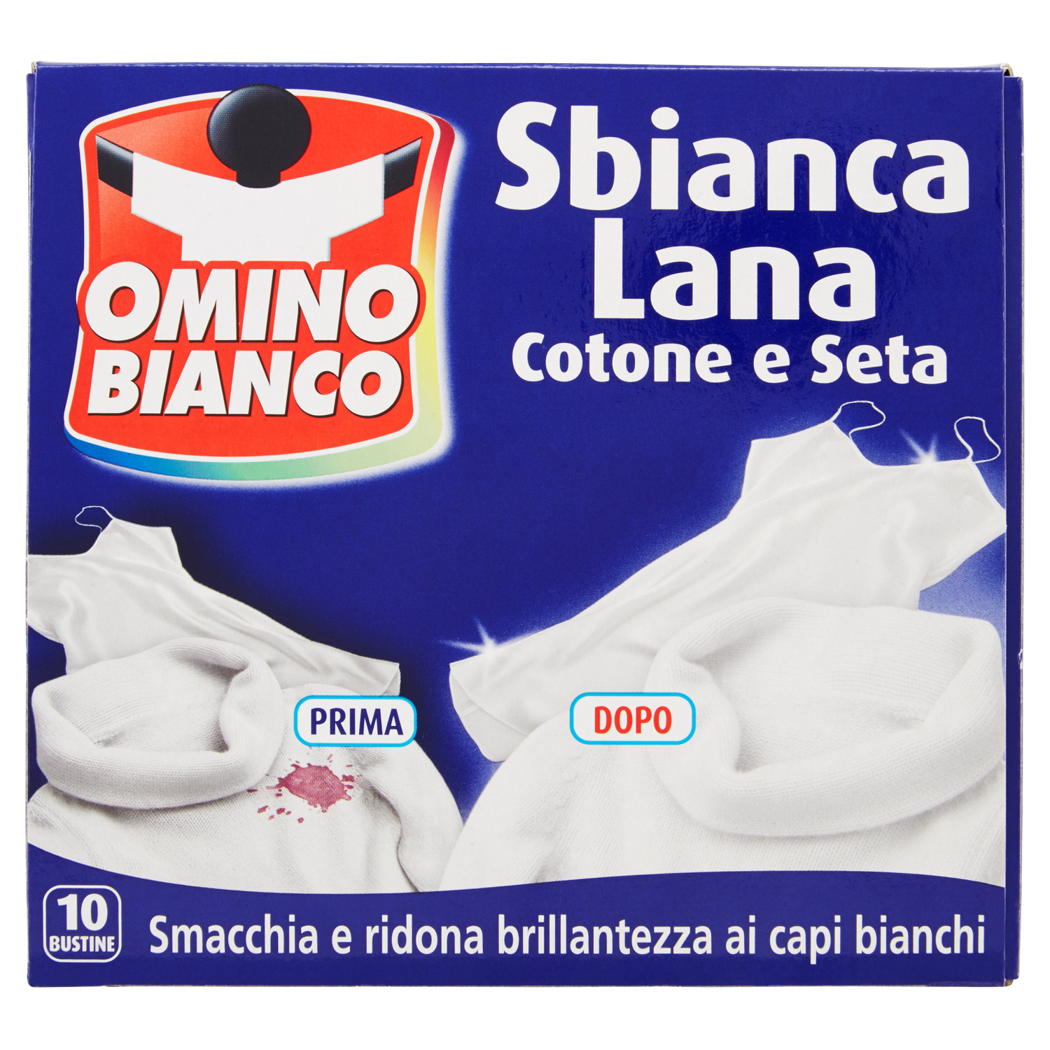 Omino Bianco Sbianca Lana Cotone e Seta 10 x 20 g