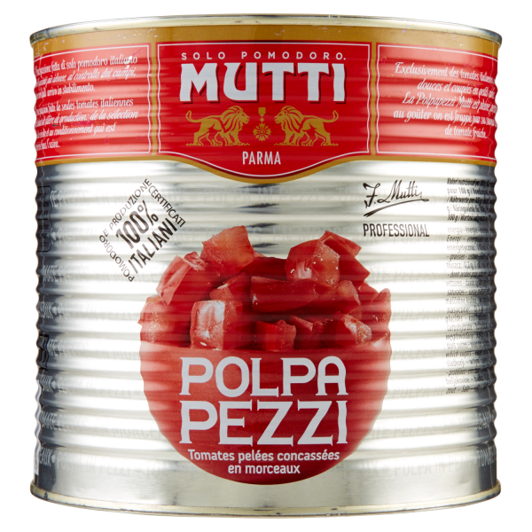Polpa Pezzi Mutti 4 latte da 2,5Kg