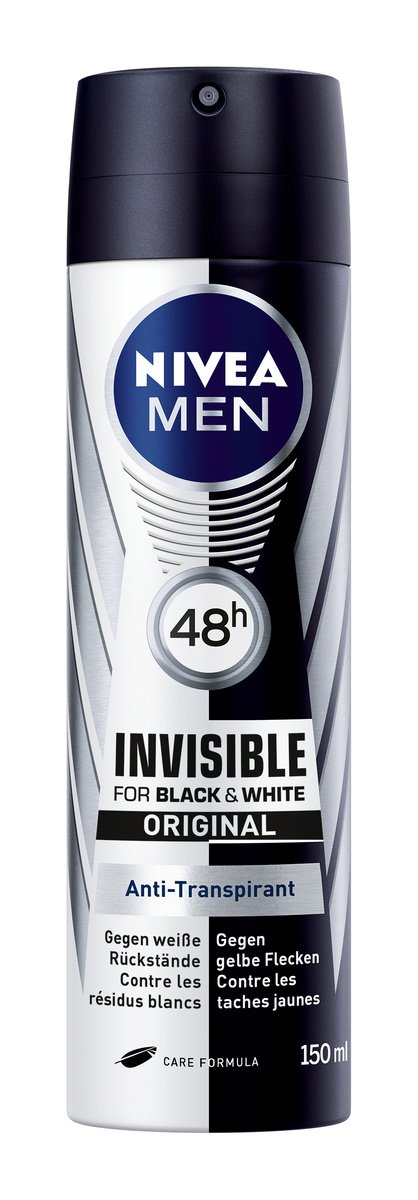 Nivea Men invisible spray, anti-traspirante di protezione, senza macchie 150ml