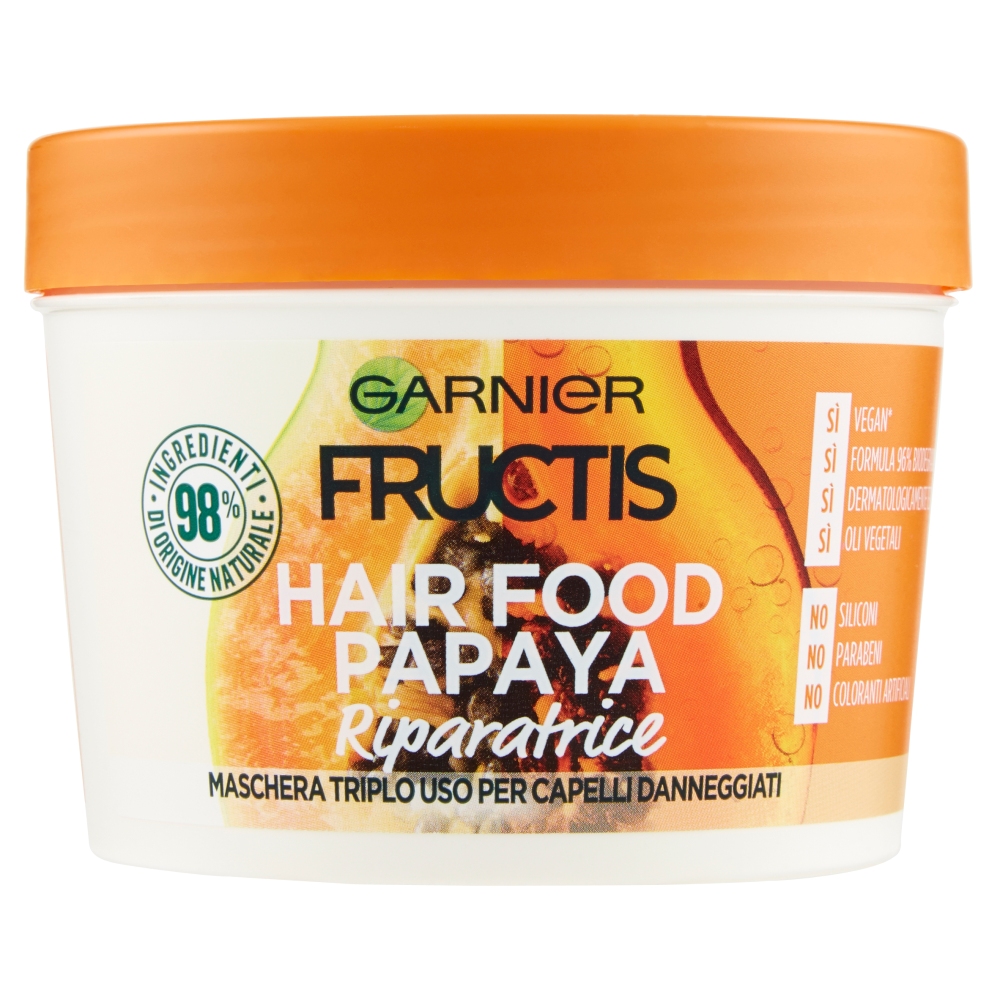 Fructis Hair Food Papaya Maschera Riparatrice 390 ml