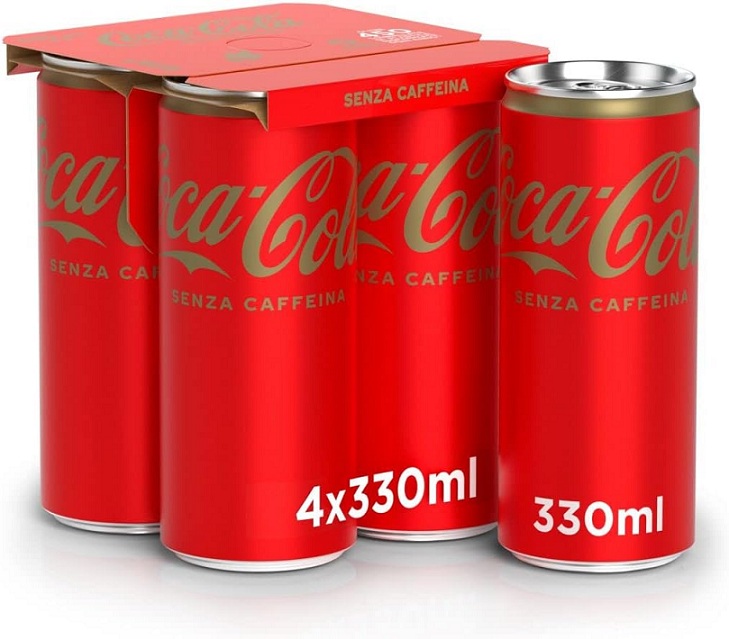 COCA-COLA Senza Caffeina Lattina 4×330 ml